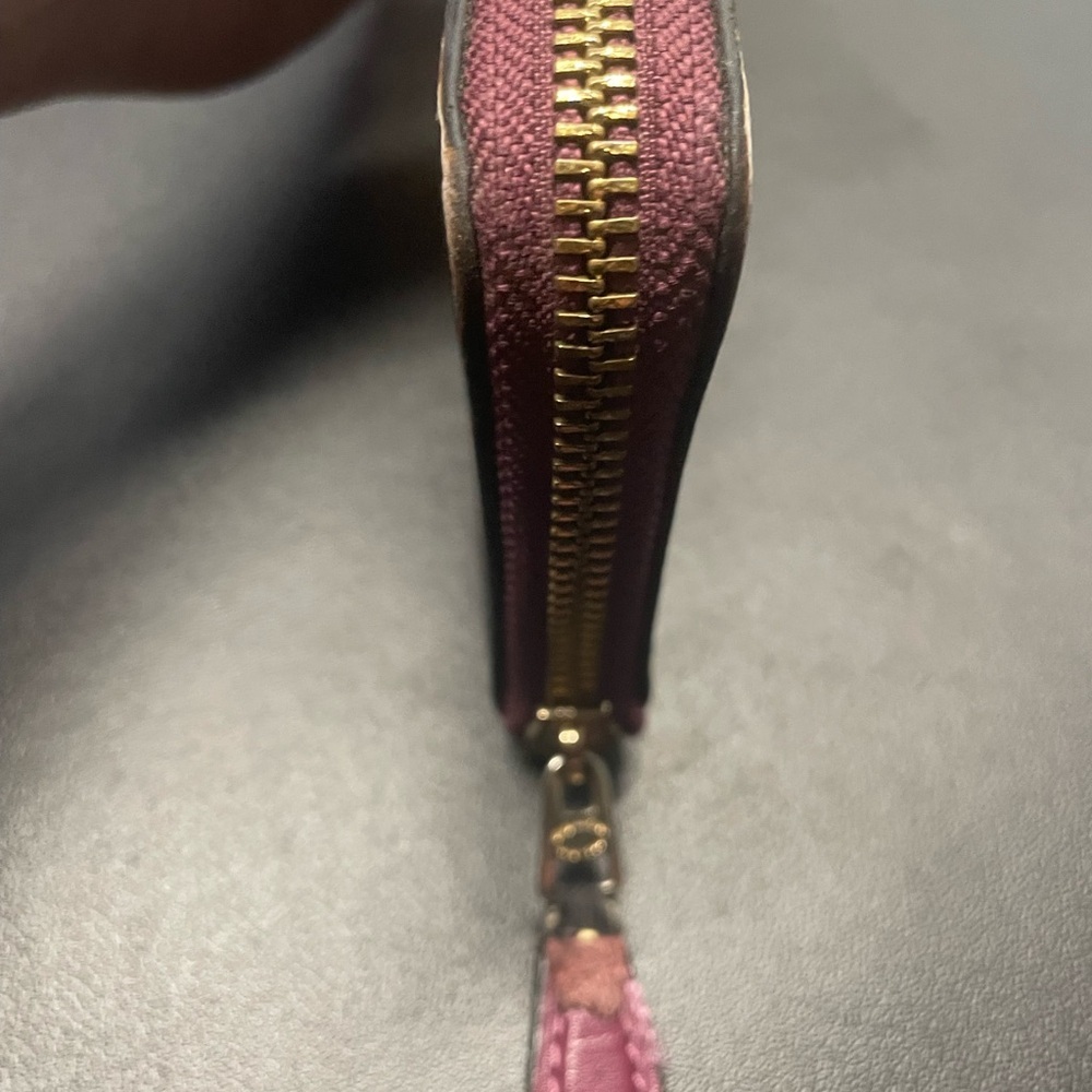 Coach Plaid Wallet - Brown and Pink - Picture 7 of 9